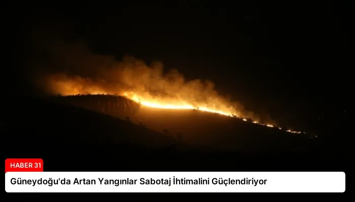Güneydoğu’da Artan Yangınlar Sabotaj İhtimalini Güçlendiriyor