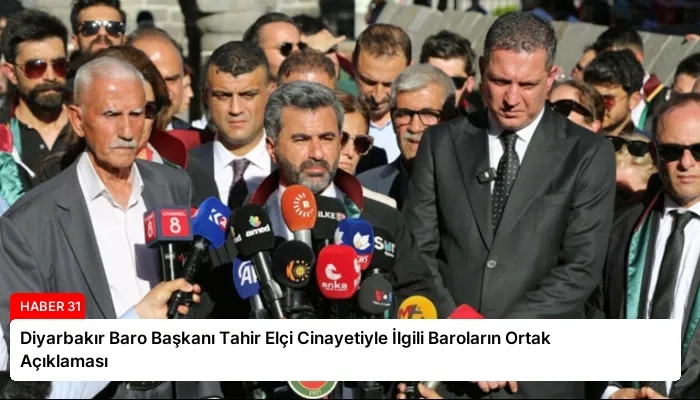 Diyarbakır Baro Başkanı Tahir Elçi Cinayetiyle İlgili Baroların Ortak Açıklaması
