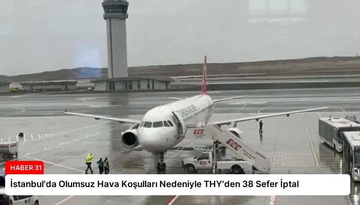 İstanbul’da Olumsuz Hava Koşulları Nedeniyle THY’den 38 Sefer İptal