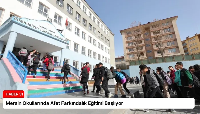 Mersin Okullarında Afet Farkındalık Eğitimi Başlıyor