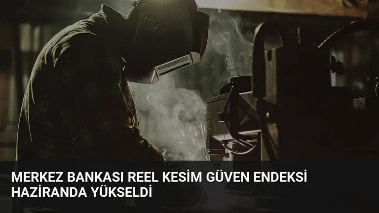 Merkez Bankası Reel Kesim Güven Endeksi Haziranda Yükseldi