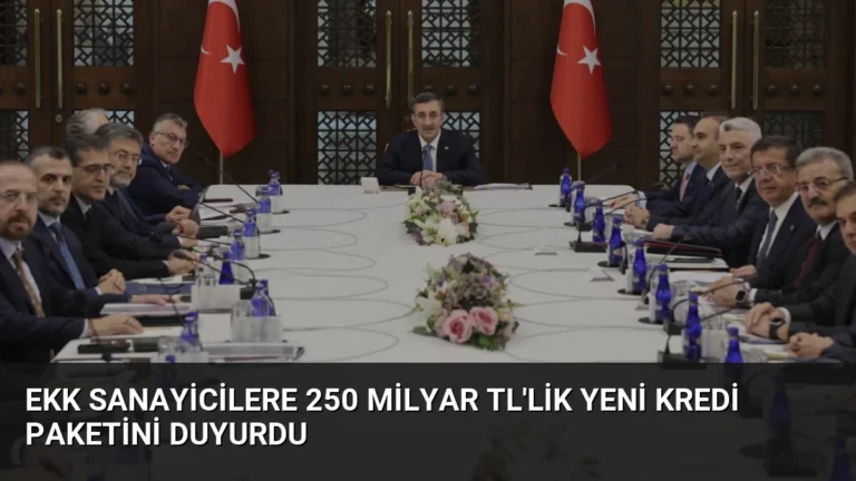 EKK Sanayicilere 250 Milyar TL’lik Yeni Kredi Paketini Duyurdu