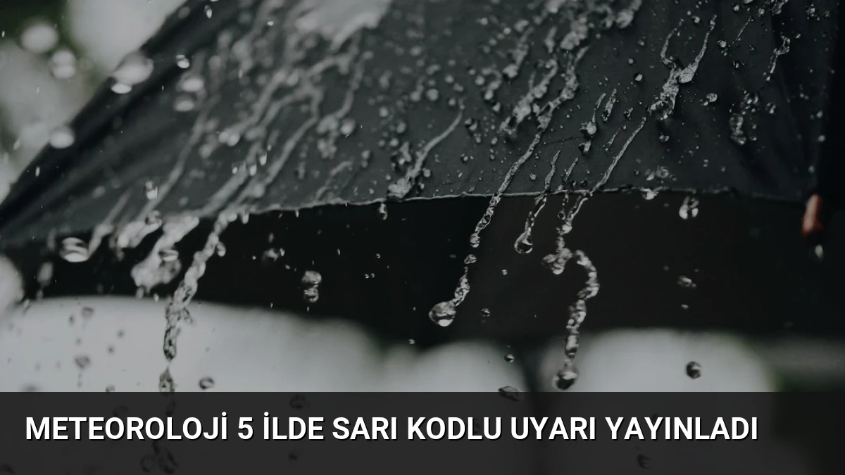 Meteoroloji 5 İlde Sarı Kodlu Uyarı Yayınladı