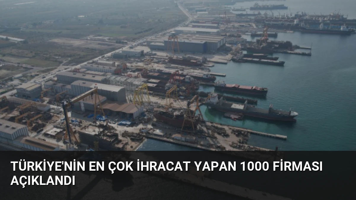 Türkiye’nin En Çok İhracat Yapan 1000 Firması Açıklandı