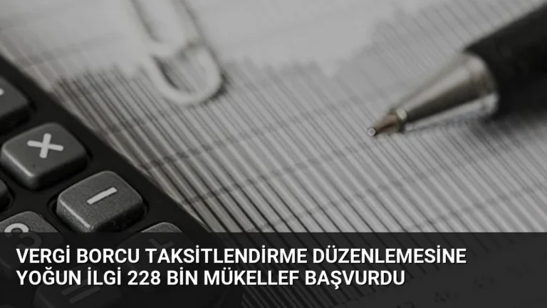 Vergi Borcu Taksitlendirme Düzenlemesine Yoğun İlgi 228 Bin Mükellef Başvurdu