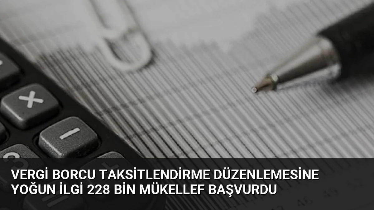 Vergi Borcu Taksitlendirme Düzenlemesine Yoğun İlgi 228 Bin Mükellef Başvurdu