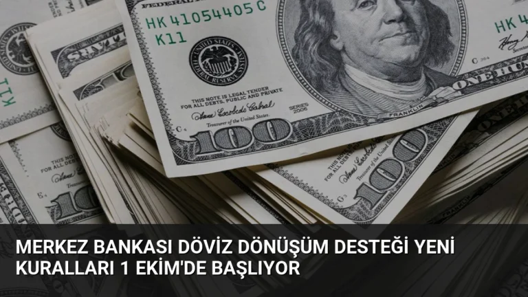 Merkez Bankası Döviz Dönüşüm Desteği Yeni Kuralları 1 Ekim’de Başlıyor
