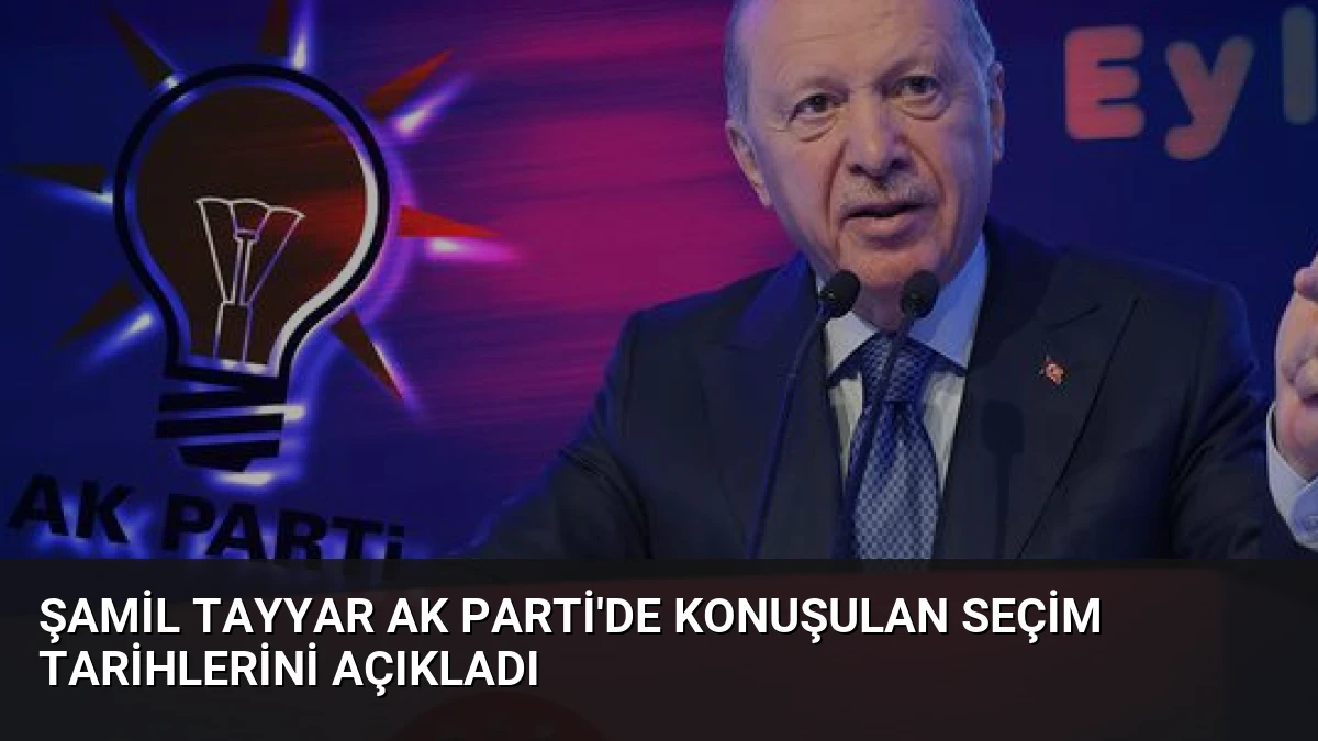 Şamil Tayyar AK Parti’de Konuşulan Seçim Tarihlerini Açıkladı