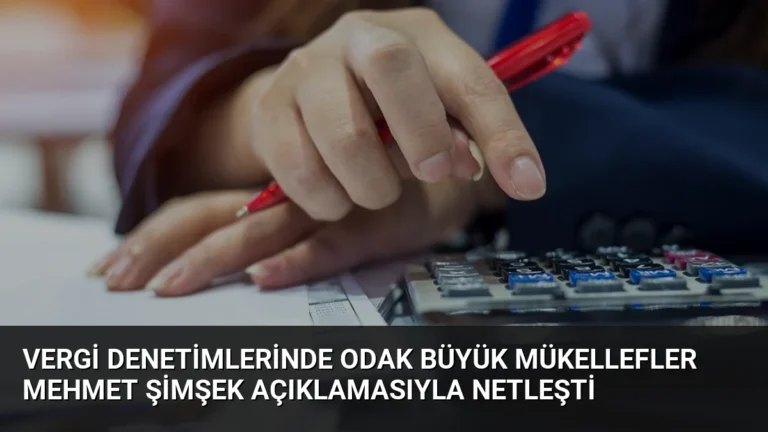 Vergi Denetimlerinde Odak Büyük Mükellefler Mehmet Şimşek Açıklamasıyla Netleşti