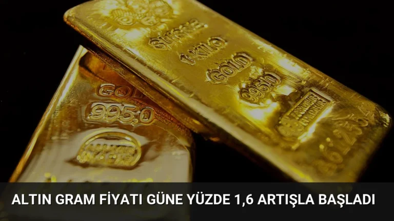 Altın Gram Fiyatı Güne Yüzde 1,6 Artışla Başladı